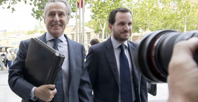 Miguel Blesa, expresidente de Caja Madrid, a su llegada a los juzgados de Plaza Castilla, en una de sus comparecencias ante el juez Elpidio Siklva. EFE