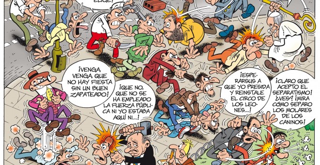 Viñeta del nuevo álbum de Mortadelo y Filemón.-FCO. IBÁÑEZ