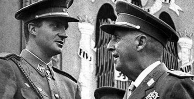 El Rey Don Juan Carlos junto al general Franco (Efe)