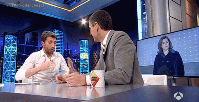 Pablo Motos entrevista a Pedro Sánchez en El Hormiguero.