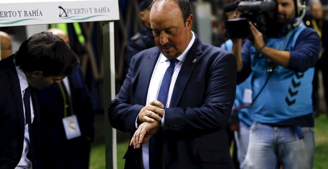 Rafa Benítez, en el partido contra el Cádiz de Copa. /EFE