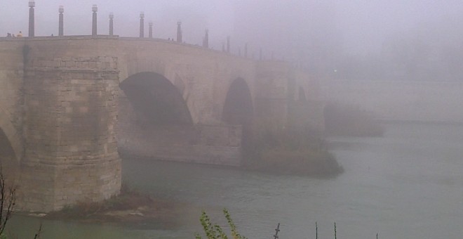 El cambio climático provoca una sequía en pleno invierno en el Ebro./E.Bayona