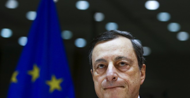 El presidente del BCE, Mario Draghi, durante su comparecencia en el Parlamento Europeo. REUTERS/Yves Herman