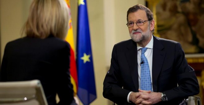 Mariano Rajoy durante su entrevista con Susana Griso en La Moncloa. /EFE