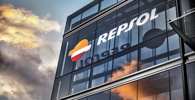 Detalle de las oficina de Repsol en la localidad madrileña de Tres Cantos.