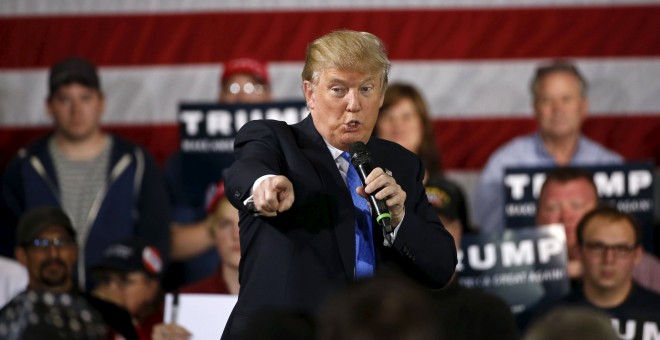 El magnate Donald Trump, candidato republicano, en un mitin en Wisconsin. REUTERS/Kamil Krzaczynski