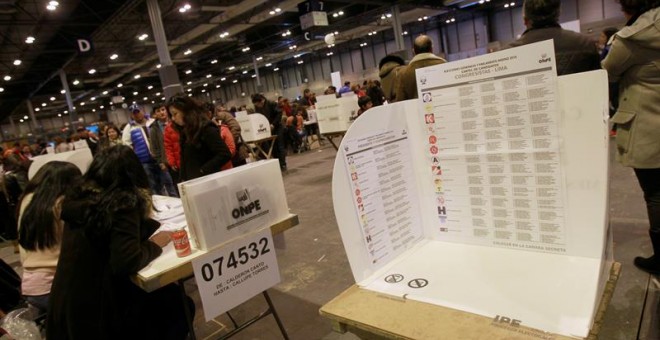 Más de 128.000 peruanos están llamados hoy a las urnas en España para votar en las elecciones presidenciales y legislativas del país andino, según datos oficiales.España es el segundo país con más electores peruanos registrados en el extranjero, (128.248)