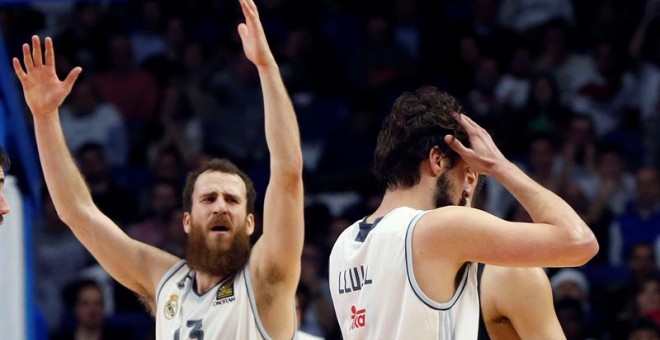 Sergio Rodríguez y Llull, durante el partido ante el Fenerbahce. EFE/Juan Carlos Hidalgo