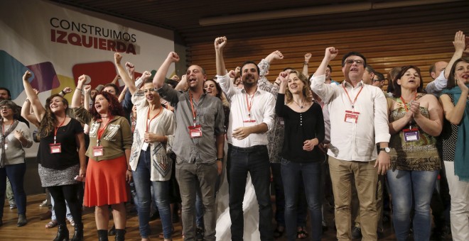 El nuevo Consejo Político federal de Izquierda Unida ha elegido como nuevo coordinador de la formación a Alberto Garzón. EFE/Fernando Alvarado