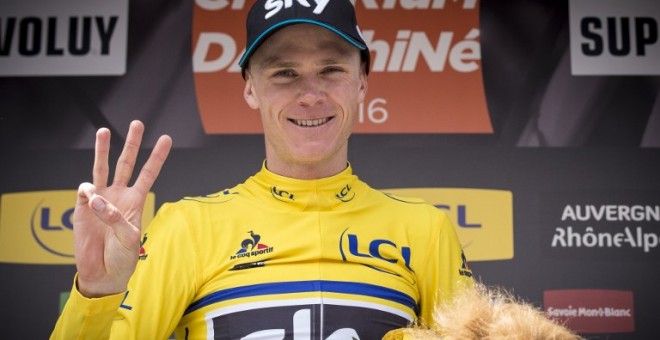 Chris Froome celebra su tercera Dauphiné. /AFP