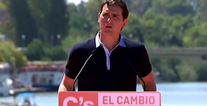 Albert Rivera, en un momento de su mitin en Sevilla