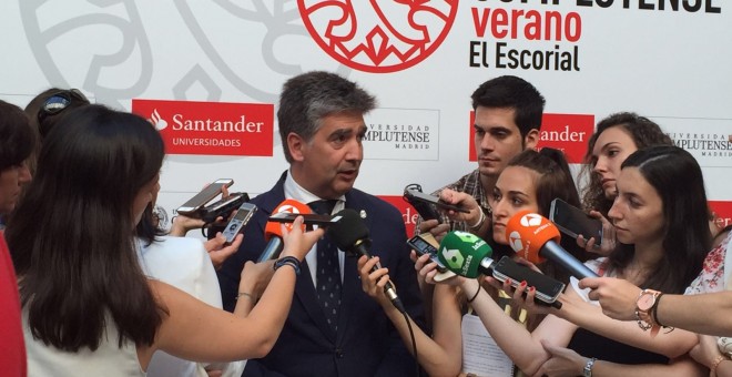 Ignacio Cosidó, director general de la Policía Judicial, en la inauguración de unos de los cursos que celebra la Universidad Complutense