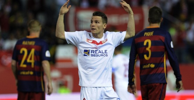 Kevin gameiro durante un partido con el Sevilla. - AFP