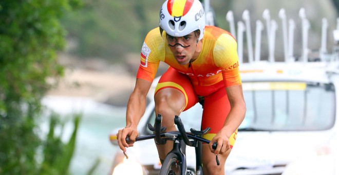 Castroviejo, durante la carrera. REUTERS/Paul Hanna