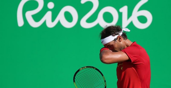 Nadal, en un momento del partido ante Nishikori. EFE/LEONARDO MUÑOZ