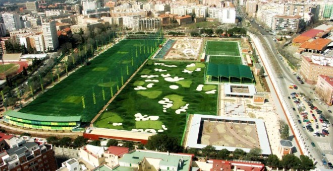 Imagen del parque de Chamberí en el que Aguirre pretendía poner en marcha su proyecto de un campo de golf.