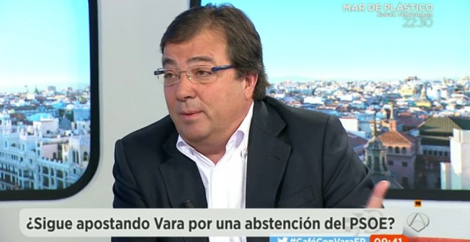 Guillermo Fernández Vara en su intervención en el programa 'Espejo Público' de Antena 3.