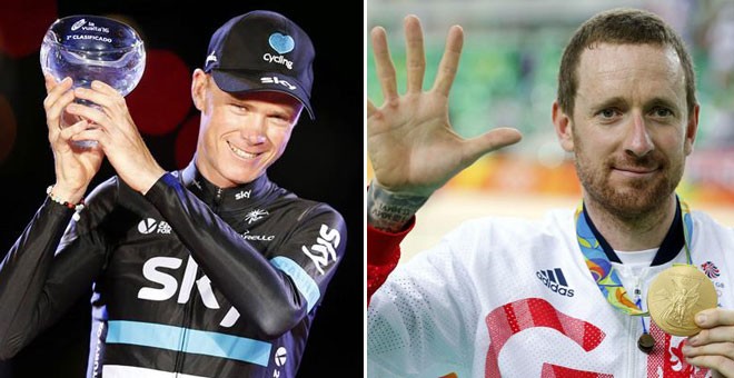 Chris Froome y Bradley Wiggins.