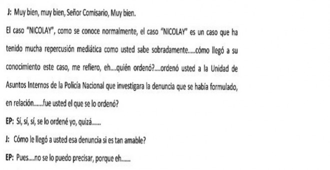 Declaración ex comisario Eugenio Pino en noviembre de 2015.