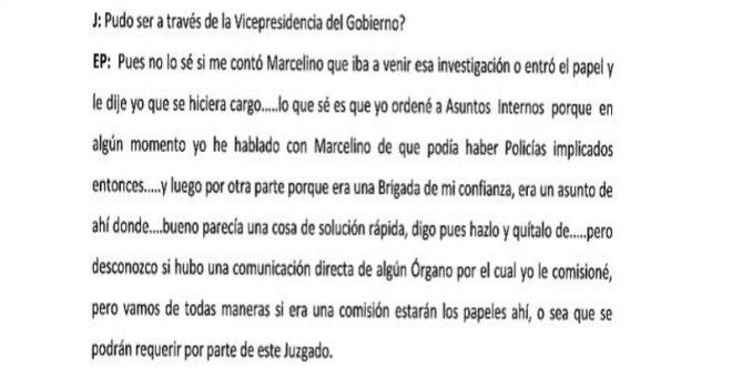 Declaración ex comisario Eugenio Pino en noviembre de 2015.