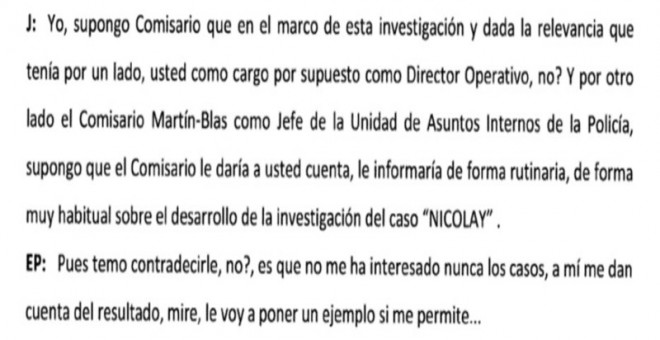 Declaración ex comisario Eugenio Pino en noviembre de 2015.