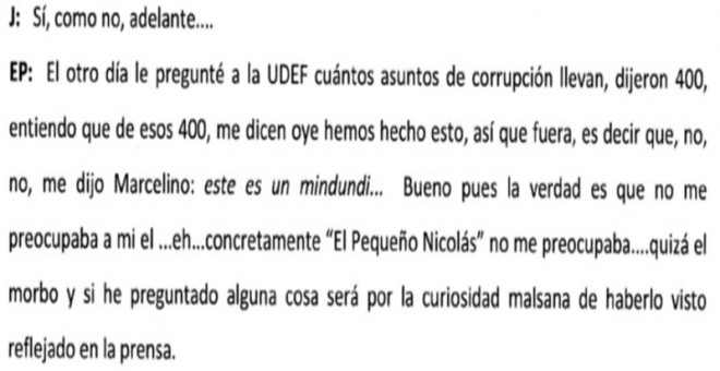 Declaración ex comisario Eugenio Pino en noviembre de 2015.