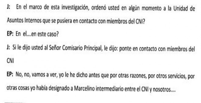 Declaración del ex comisario Eugenio Pino en noviembre de 2015.