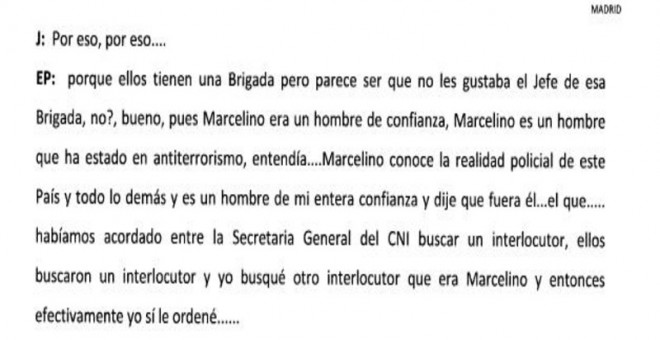 Declaración del ex comisario Eugenio Pino en noviembre de 2015.