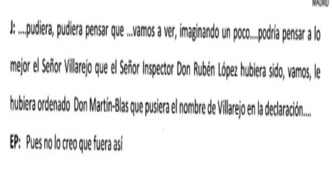 Declaración del ex comisario Eugenio Pino en noviembre de 2015.