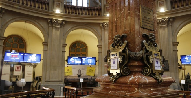 Vista general de la Bolsa de Madrid, tras la inesperada victoria del candidato republicano Donald Trump en las elecciones estadounidenses. EFE/Zipi