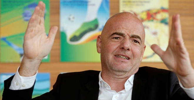 Gianni Infantino durante una entrevista con la agencia Reuters, el pasado 2 de noviembre. /REUTERS