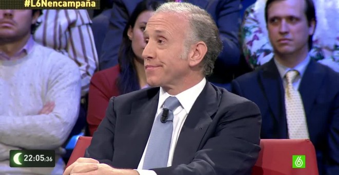 El periodista Eduardo Inda en una de sus intervenciones en el programa 'La Sexta Noche', en La Sexta.