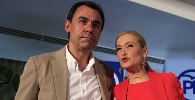 La presidenta de la Gestora del PP de Madrid, Cristina Cifuentes, y el vicesecretario de Organización nacional, Fernando Martínez-Maíllo, en una imagen de archivo. EFE