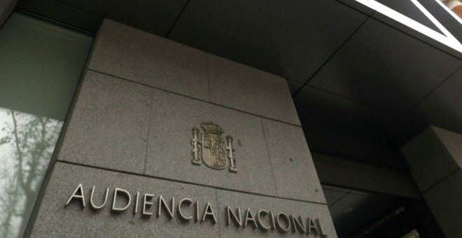 Entrada de la Audiencia Nacional, en Madrid. EFE