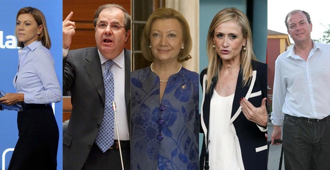 Cospedal, Herrera, Rudi, Cifuentes y Monago.