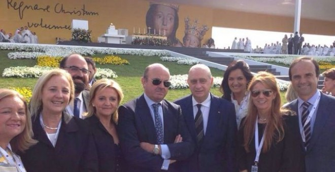 Guindos y Fernández Díaz en la Beatificación Alvaro del Portillo en Madrid en 2014