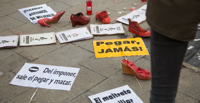 Fotografía de la protesta de las 'mujeres de Sol' en Madrid. CHRISTIAN GONZÁLEZ