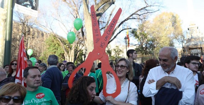 Manifestación por la educación pública de esta tarde en Madrid / EFE