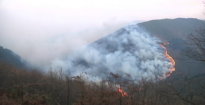 Incendio en Asturias.