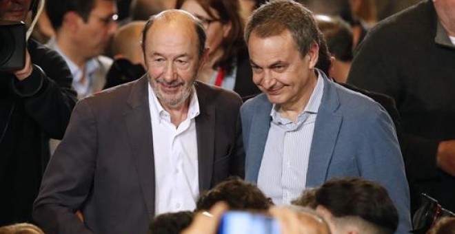 Zapatero Rubalcaba PrimariasPSOE 26Marzo17