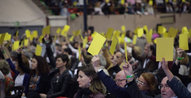 Votació durant l'assemblea constituent dels Comuns. PÚBLIC