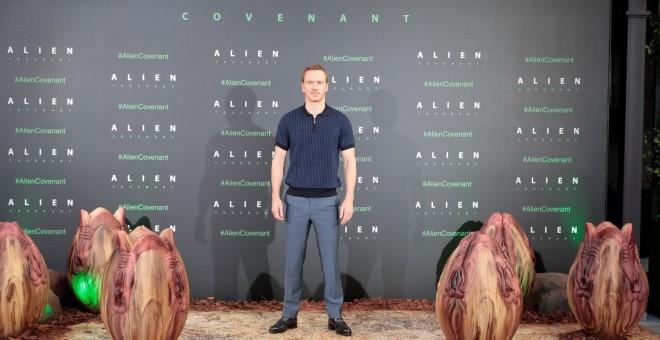 Michael Fassbend en el estreno de la película en Madrid