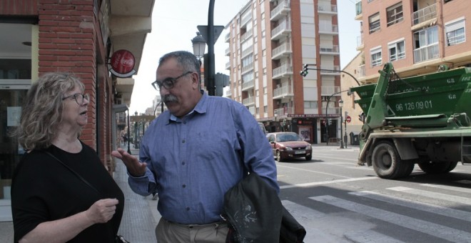 Faustino Villora i Maribel Doménech, portaveus de Salvem el Cabanyal. PACO BELTRÁN