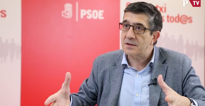 Patxi López, durante la entrevista con 'Público'.