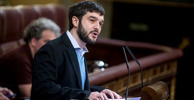 Pablo Bustinduy en el pleno del Congreso.