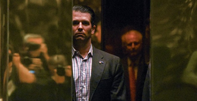 Donald Trump Jr en una imagen en la Torre Trump de Nueva York el pasado 18 de enero. | STEPHANIE KEITH (EFE)