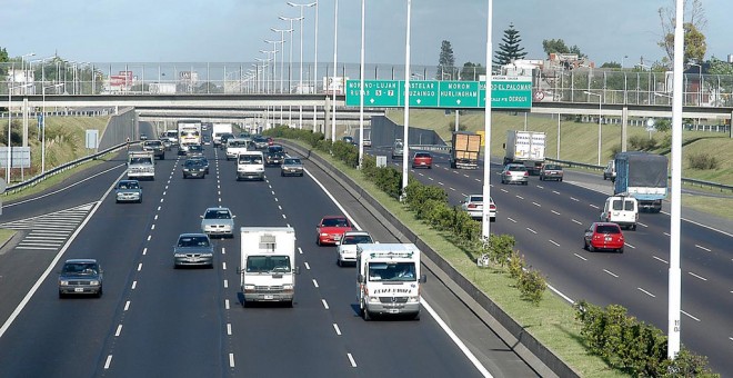 Vista de la autopista Buenos Aires-Luján, explotada por Abertis.