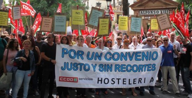 Manifestación a favor de un nuevo convenio /CCOO