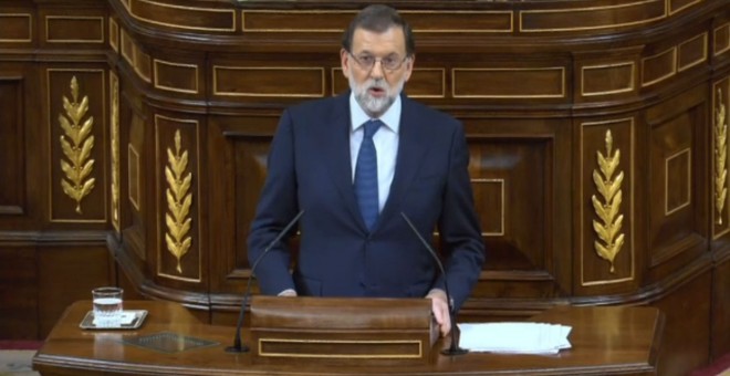 Mariano Rajoy interviene en el Congreso.