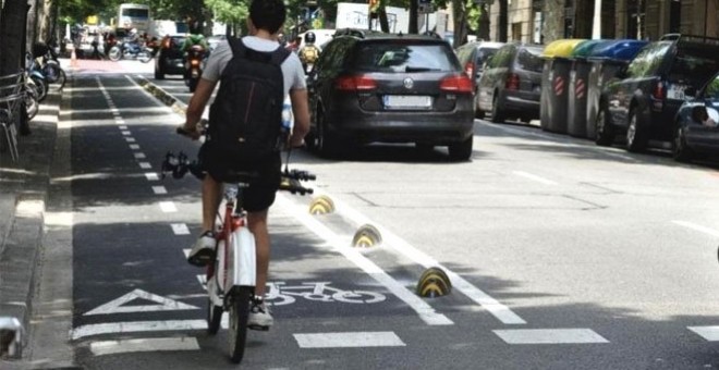 Carril bici en Barcelona. - EFE